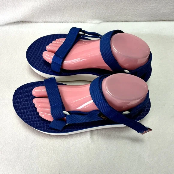 Teva Universal Platform Sandals Women 10 Blue Walking Trail Adjustable Straps - Picture 4 of 13